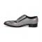 Duca Di Matiste "Torre" Grey/Black Genuine Italian Calf Leather Lace-Up Dress Shoes.